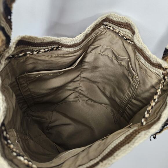 Wayuu Bag Backpack Bucket Shoulder Colombian Handmade Bohemian Purse - Picture 4 of 8